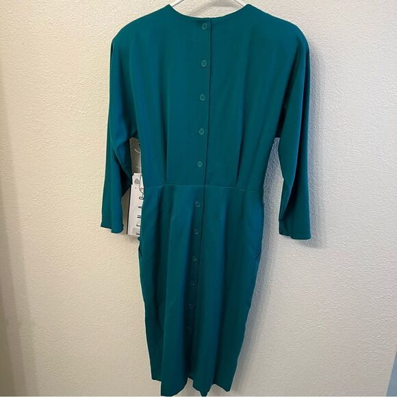 Kenar2 All Wool Green Dress NWT - Picture 5 of 9